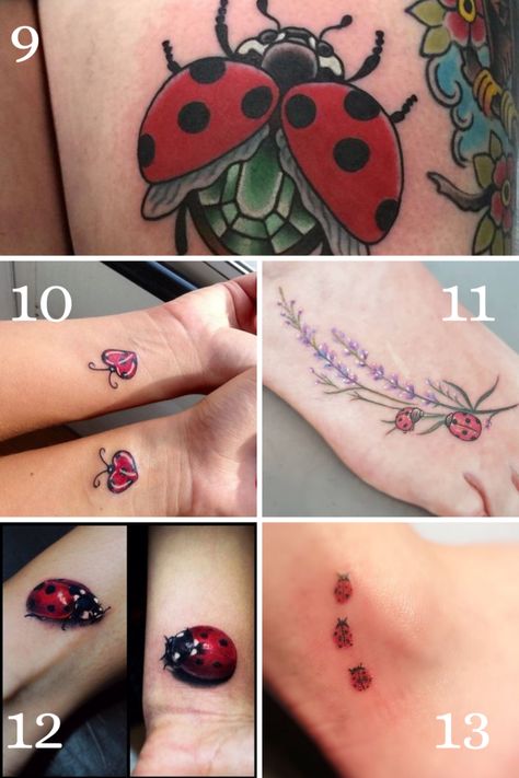 25 Lucky Ladybug Tattoo Ideas - TattooGlee Ladybug Tattoos For Women, Tiny Ladybug Tattoo Simple, Ladybug Tatoos, Cute Bug Tattoo, Traditional Ladybug Tattoo, Bug Tattoos For Women, Cute Ladybug Tattoo, Small Ladybug Tattoo, Love Bug Tattoo