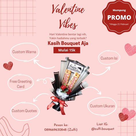 Copywriting Flower Price List, Bucket Balon, Bucket Diy, Diy Bouquet Wrap, Desain Buklet, Business Poster, Flower Business, Hari Valentine, Bouquet Wrap