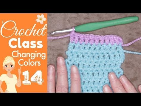 (186) How to Change Yarn Color at the End of a Row 🧶 CROCHET CLASS 14 🐦 Join New Yarn - YouTube Crochet Stripes, Change Colors In Crochet, Crochet Classes, Yarn Colors, Crochet Yarn, Fingerless Gloves, Arm Warmers, Crochet Projects, Color Change