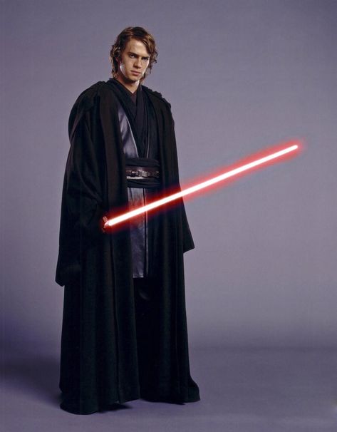 Anakin Skywalker/Darth Vader With Red Lightsaber Hayden Christensen Movies, Darth Vader Outfit, Anakin Skywalker Lightsaber, Anakin Skywalker Darth Vader, Star Wars Sith Lords, Anakin Darth Vader, Dave Filoni, Darth Vader Lightsaber, Red Lightsaber