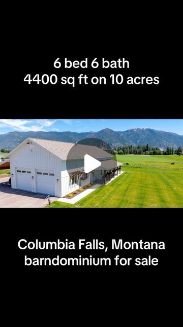 barndominium for sale on Instagram: "Montana barndominium for sale with a real big shop and incredible views #barndominium #barndominiumliving #landforsale #shophouse #polebarn #montanarealestate" Montana Barndominium, Sale On Instagram, Montana Homes, Pole Barn, June 30, Land For Sale, Barndominium, Montana, Shop House