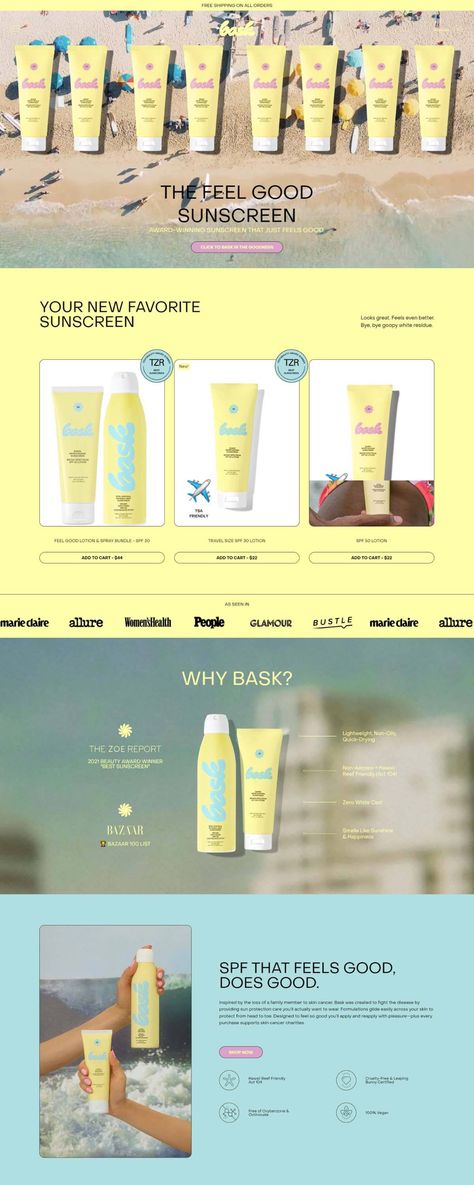 Semester 5, Sun People, Beauty Ecommerce, Website Banner Design, Tech Inspiration, Ecommerce Website Template, Storefront Design, Ecommerce Web Design, Shopify Website Design