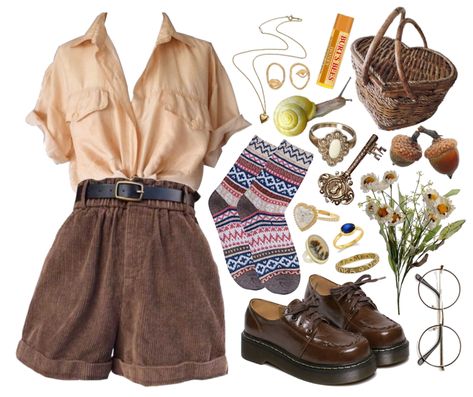 Spring Countryside Outfit | ShopLook Spring Countryside, Goblincore Outfits, Countryside Outfit, Vintage Academia, Cottagecore Outfit, Academia Outfits, Cottagecore Outfits, Earthy Outfits, Cottagecore Fashion