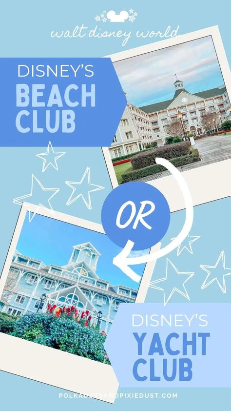 Beach Club or Yacht Club at Disney World. Which should you choose if you're looking for a deluxe resort at Disney World! Disney Beach Club Resort, Disney Deluxe Resorts, Disney Beach Club, Disney Boardwalk, Disney Vacation Planner, Orlando Hotel, Disney Restaurants, Disney Aulani, Walt Disney World Vacations