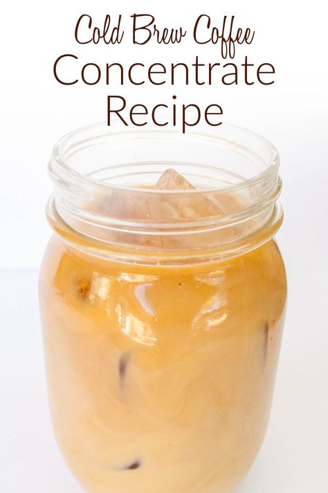 This Cold Brew Coffee Concentrate Recipe is sweet, rich, and smooth. It's slightly less acidic than regular coffee and it is super easy to make. Coffee Concentrate Recipe, Cold Brew Coffee Recipe, Cold Brew Coffee Concentrate, Coffee Concentrate, Easy Cocktails, Brew Coffee, Food For A Crowd, Cold Brew Coffee, Blended Coffee