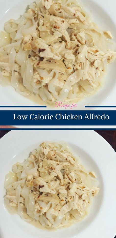 Low Calorie and Low Carb Chicken Alfredo by Happy Family Blog Low Calorie Chicken Alfredo, Low Calorie Alfredo Sauce, Crockpot Alfredo, Low Carb Chicken Alfredo, Kale Crisps, Craig Morgan, Alfredo Sauce Recipe Easy, Low Calorie Chicken, Cooking Tricks