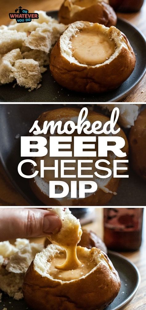 Smoker Beer Cheese Dip, Smoker Recipes Electric Desserts, Dips In The Smoker, Traeger Dip Recipes, Smoker Recipes Appetizers, Smoked Beer Cheese Dip, Smoked Dip On Smoker, Smoker Dip Recipes, Smoked Beer Cheese