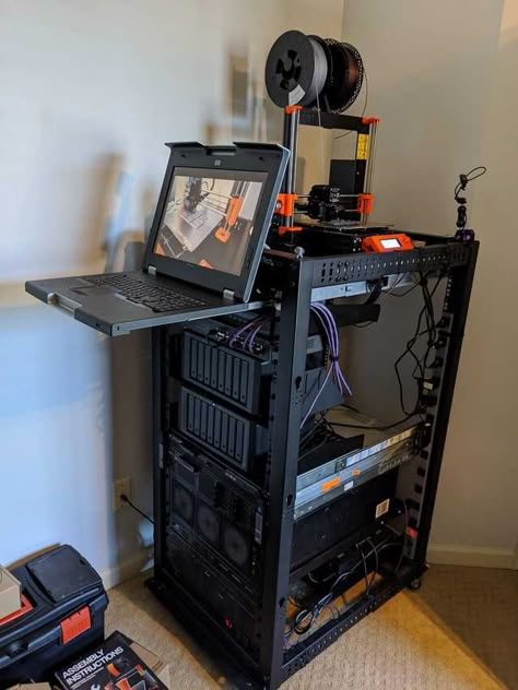 3d Printing Room, Home Server Rack, 3d Printer Enclosure, Diy Rack, Module Design, Drukarka 3d, Computer Projects, 3d Printing News, Diy Tech