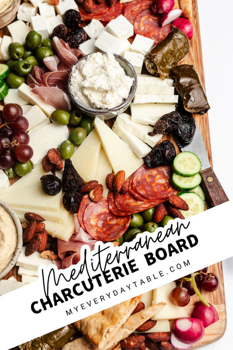 Mediterranean Charcuterie Board Mediterranean Charcuterie Board, Mediterranean Charcuterie, Savoury Finger Food, Charcuterie Meats, A Charcuterie Board, Olive Relish, Charcuterie Inspiration, Healthy Family Meals, What To Use