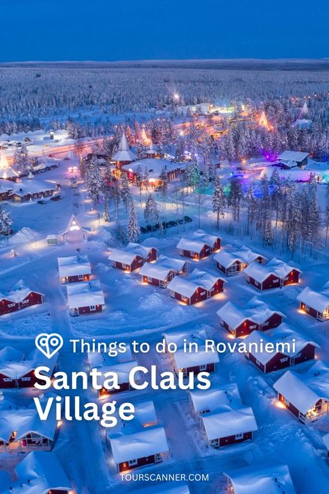 Step into a festive fairy tale at Santa Claus Village, one of the BEST things to do in Rovaniemi. Meet the man himself, cross the Arctic Circle, and bask in the holiday spirit all year round! 🌟 Ready for a magical journey? Click the link to our blog for the complete guide to Santa Claus Village and other joyful things to do in Rovaniemi. 👉🔗 #SantaClausVillageMagic #ThingsToDoInRovaniemi #ChristmasInLapland Rovaniemi Finland, Snow Castle, Santa Claus Village, Santa's Village, Snow Activities, Visit Santa, Wildlife Park, Frozen Lake, Arctic Circle