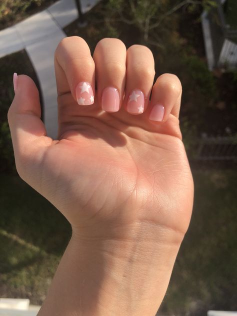 Short Nails For Basketball Players, Short Acrylic Nails For Volleyball, Cute Bday Nails Short, Sports Length Nails, Short Nails For Volleyball, Nails For Volleyball Players, French Manicure Acrylic Nails, Pink Tip Nails, Cute Simple Nails