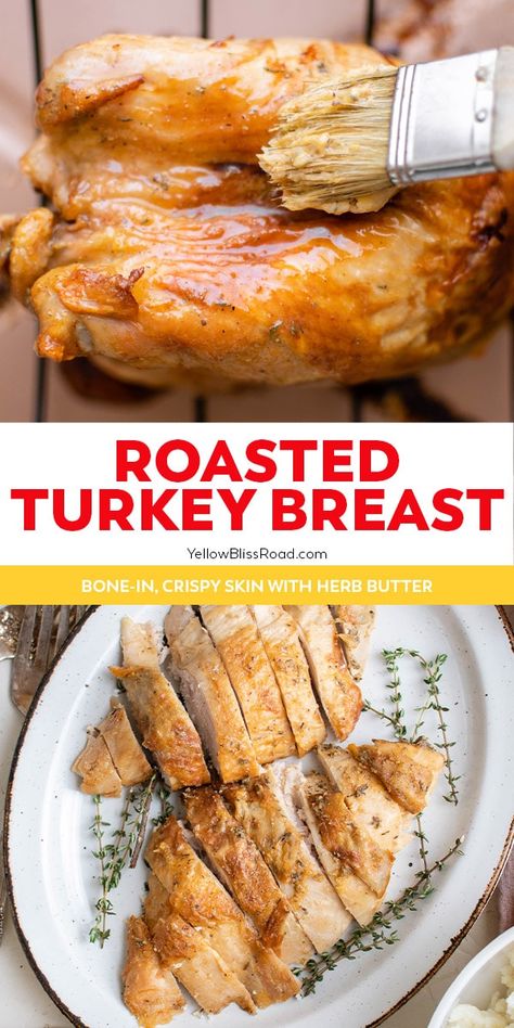 Whole Turkey Breast Recipes, Thanksgiving Turkey Breast Recipes, Best Turkey Breast Recipe, Boneless Skinless Turkey Breast, Thanksgiving Turkey Breast, Turkey Breast Recipes, Slow Roasted Turkey, Herb Marinade, Deboned Turkey