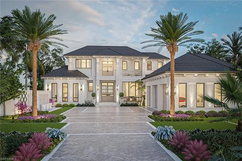 3880 Rum Row, Naples, FL 34102 | MLS #223001372 | Zillow Coastal House Plans, Mediterranean House Plans, Florida Style, One Story Homes, Mediterranean Home, Mediterranean Homes, Home Plans, Roof Plan, Best House Plans