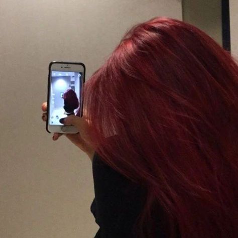 Cherry Coke Hair, Cherry Red Hair, Wedding Hair Colors, Wine Red Hair, Korean Hair Color, Red Hair Inspo, Wine Hair, Dyed Red Hair, Dark Red Hair