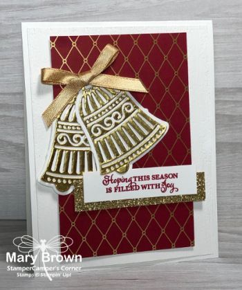 Bells are Ringing Stampin Up Bells Are Ringing Cards, Bells Are Ringing Stampin Up Cards, Frosted Gingerbread, Card Ornaments, Papercrafting Ideas, Happy Thursday Everyone, Dishcloth Knitting Patterns, Stampin Up Christmas Cards, Dishcloth Pattern