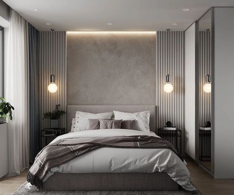 Your bedroom is the space in your home where you go to relax, unwind, and let go of all your burdens and stresses from the day. It is truly your sanctuary and without the right lighting, it is difficult to achieve the level of pure ease and relaxation your mind and body needs to fully … Minimalist Bedroom Decor Ideas, बेडरूम डिजाइन, Modern Bedroom Lighting, Minimalist Bedroom Decor, Bedroom Bed Design, غرفة ملابس, Elegant Bedroom, Contemporary Home Decor, Bedroom Decor Ideas