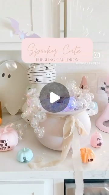 Trish 💕 Beautiful Lifestyle Blogger on Instagram: "DIY Bubbling Cauldron 🫧 ✨ 🪄 Comment “bubbling cauldron” for the links! I made this cute pink bubbling cauldron last year and I think it turned out so cute! I thought it would be fun to add real bubbles 🫧 I love how it turned out! You can change the look of anything just by adding paint! I spray painted this black cauldron pink and I think it turned out so much better! You could make yours any color you love! I’ll link it all for you including a link to a kit so you don’t have to buy everything separately! 🎉 Wishing Fall was here already! 🍁 
.
.
#diy #halloween #summerween #halloweendecor #halloweendiy #diyhalloween #spookyseason #spookyszn #spookycute #spooky #cauldron #diycrafts #diycraft #diyideas #diyprojects #diyproject #hallowee Walmart Diy, Bubbling Cauldron, Black Cauldron, Beautiful Lifestyle, The Black Cauldron, Clear Ornaments, Spooky Cute, Bubble Machine, Crafty Moms