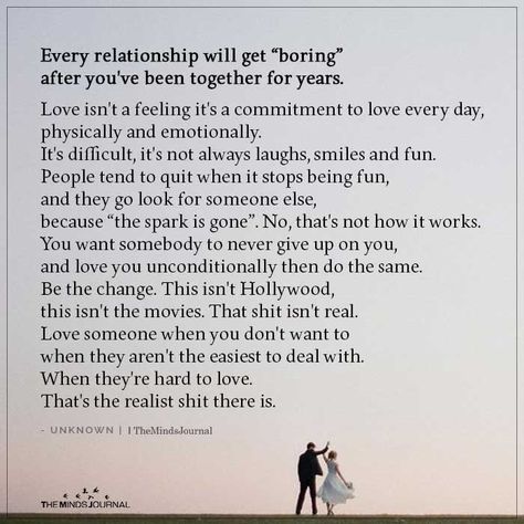 Every Relationship will get “Boring” https://themindsjournal.com/every-relationship-will-get-boring/ Respect Relationship, Respect Relationship Quotes, Boring Relationship, Billy B, Stages Of Love, Being In Love, Relationship Lessons, Love You Unconditionally, Bad Relationship