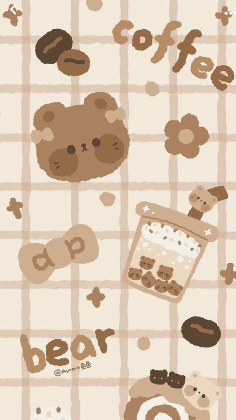 Boba Bear Wallpaper, Boba Wallpapers Aesthetic, Boba Tea Aesthetic Wallpaper, Boba Background, Boba Tea Wallpaper, Boba Wallpaper, Tea Wallpaper, Phone Lock Screen Wallpaper, Bubble Tea Boba