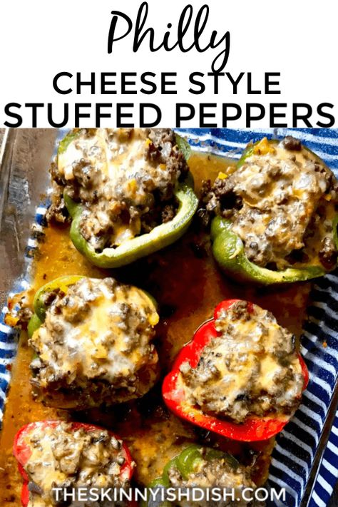 Skinnyish Dish, Cheesesteak Stuffed Peppers, Ww Meals, Philly Cheese, Philly Cheese Steak, Peppers Recipes, Ww Recipes, Guilt Free, Weight Watchers Meals