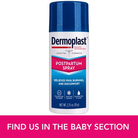 Dermoplast Postpartum Perianal Pain Relief Spray, Unscented, 2.75 oz - Walmart.com Dermoplast Spray Postpartum, Perineal Care, Pain Relief Spray, Sprayer Bottle, Cleansing Pads, Baby Prep, Postpartum Care, Pregnancy Care, Health Skin Care