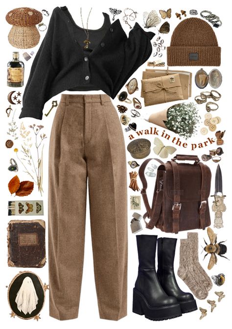 Academia Aesthetic Outfit, Dark Academia Outfits, Academia Outfits, Cottagecore Outfits, Cottagecore Fairy, Earthy Outfits, Look Rock, Cottagecore Fashion, Corporate Outfits