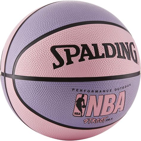 Spalding NBA Street Pink/Purple Rubber Outdoor Basketball, Size 6/28.5", Basketball Equipment - Amazon Canada Nba, White Background, Basketball, Purple, White, Black