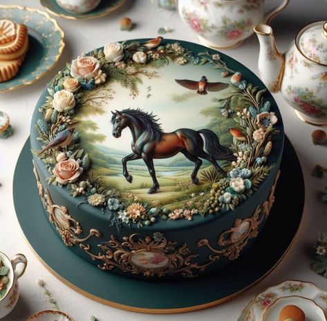 Stylish Cake, Horse Birthday Cake, Birthday Cake Decorating Ideas, Realistic Cakes, Better Than Takeout, Horse Cake, Beautiful Cake Designs, Food Sculpture, Amazing Food Decoration