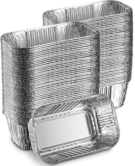 MontoPack Aluminum Mini Disposable Loaf Pans | Deep Half Size 6 x 3.5” Extra Thick Foil Bread Containers for Baking, Food Storage & Takeout | Eco-Friendly & Recyclable | Bulk 100-Pack of 1 Pound Trays Baking Banana, How To Make Meatloaf, Disposable Food Containers, Bread Container, Bread Tin, Blue Slime, Mini Loaf Pan, Sliced Bread, Aluminum Pans