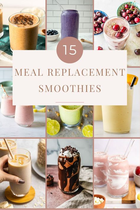 Drink one of these meal replacement smoothies for a healthy, convenient, and easy meal. Bonus: these meal replacement shakes are great for weight loss. Have one of these healthy smoothie recipes for dinner, lunch, or breakfast. Dinner Smoothie Recipes, Honey Kitchen, Dinner Smoothie, Protein Meal Replacement, Best Meal Replacement Shakes, Best Meal Replacement, Lunch Smoothie, Chocolate Protein Shakes, High Protein Smoothies