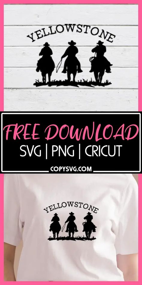 Yellowstone Svg Free Cut File For Cricut SVG: Dive into the wild with our Yellowstone-themed SVGs. Perfect for nature lovers, outdoor enthusiasts, and fans of the iconic national park. Click on the link to bring the spirit of the wilderness into your projects! Yellowstone Svg Free, Free Svgs For Cricut, Yellowstone Svg, Free Svgs, Free Cut Files, Into The Wild, Svg Free, The Wilderness, Adventure Awaits