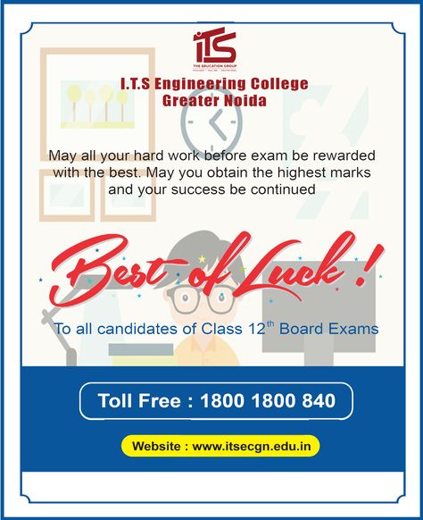 May all your hard work before exam be rewarded with the best. May you obtain the highest marks and your success be continued.  #Exams #ITS #ITSEducation #Boards #Students #ITSEngineering Before Exam, Engineering Colleges, Board Exam, Greater Noida, Hard Work, Work Hard, Engineering