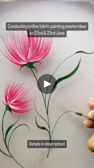 Small Flowers Fabric Painting, Painting Names, Painting Shading, Pichwai Lotus, Lettering Painting, Chinoiserie Painting, Freehand Painting, Loose Florals, Blending Techniques