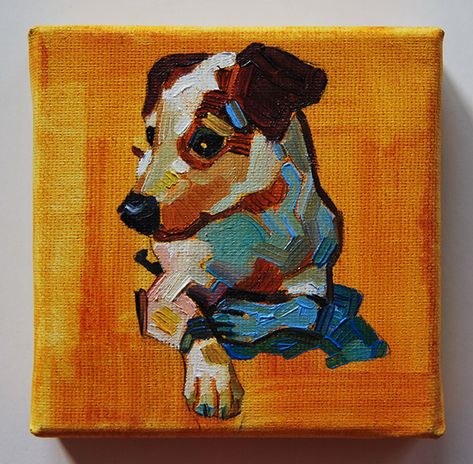 Pet Oil Paintings, Dogs Painting On Canvas, Abstract Dog Painting Acrylics, Dog Abstract Painting, Easy Dog Paintings On Canvas, Small Oil Paintings, Simple Dog Painting, Dog Paintings Acrylic Easy, Acrylic Dog Painting