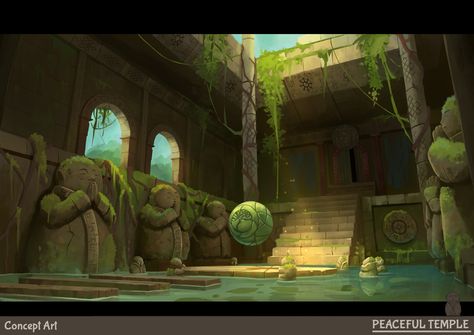 ArtStation - Peaceful Temple Concept Art, Pierre Vrel Temple Sour, Temple Concept Art, Lds Wallpaper, Fantasy Temple, Bloodborne Concept Art, Kedarnath Temple, Temple Room, Jungle Temple, Solomons Temple