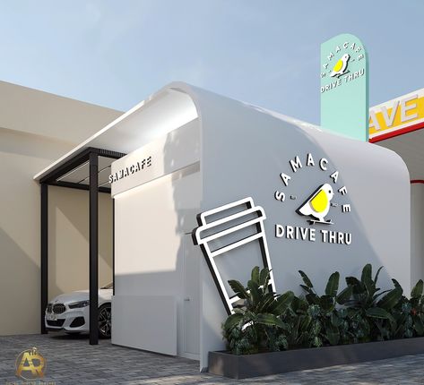 Container Coffee Shop, Drive Thru Coffee, Gerobak Dorong, Cafe Exterior, Bubble Tea Shop, Small Cafe Design, Cafe Shop Design, Coffee Shop Aesthetic, Portfolio Design Layout