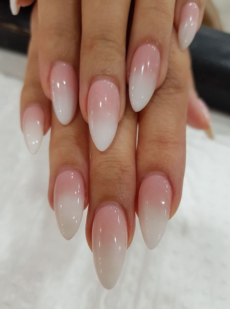 Chic Ombre Nail Designs: 50 Dreamy Ideas! Round Ombre Acrylic Nails, 2024 Ombre Nails, Umbra Nails Ombre, Hombre Nail Designs, Summer Ombre Nails 2024, Basic Acrylic Nail Designs, Ombre Nails Almond Shape, Ambra Nails, French Ombre Nails Almond