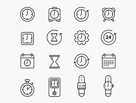 symbol, icon, vector, date, time, calendar, clock, sign, set, web, business, design, graphic, timer, illustration, watch, interface, flat, collection, isolated, element, day, pictogram, simple, alarm, event, deadline, stopwatch, outline, icons, concept, hour, hourglass, information, location, speed, measurement, gear, line, sand, minute, website, fast, button, office, white, 24, reminder, circle, second Timer Illustration, Simple Clock Tattoo, Speed Icon, Timer Icon, Time Symbol, Tattoo Chart, Watch Icon, Travel Symbols, Time Vector