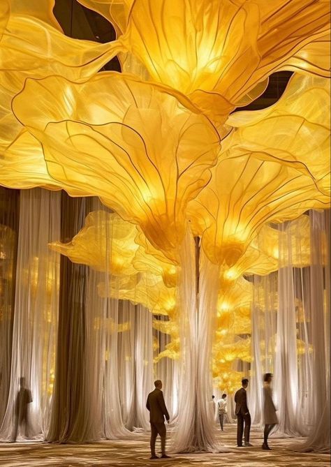 Art Deco Installation, Glass Art Ideas, Creative Challenge, Night Lamp, Ideas Creative, Architectural Inspiration, Stage Design, Night Lamps, Ceiling Design