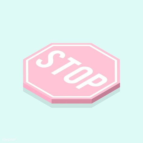 Vector of stop sign icon | free image by rawpixel.com Ny Trip, Free Illustration Images, Stop Sign, Travel Design, Pastel Aesthetic, Free Image, Free Images, Premium Vector, Travel Inspiration