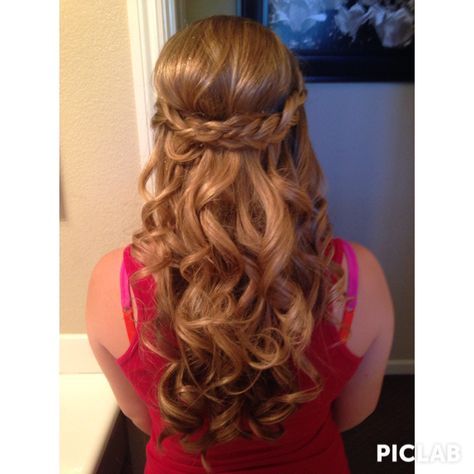 How I did my hair for my 8th grade promotion dance Promotion Hairstyles, Hairstyles For 8th Grade, Graduation Hairstyles Medium, Learn Hairstyles, Promotion Dresses, Dance Hair, Hair Catalog, Graduation Hairstyles, Dance Hairstyles