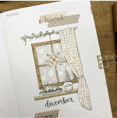 Cozy Bujo Theme, Christmas Bujo, December Bujo, December Bullet Journal, Bullet Journal Month, January Bullet Journal, Bullet Journal Ideas Templates, Creating A Bullet Journal, Bullet Journal Paper