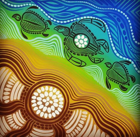 Torres Strait Islander Tattoo, Torres Strait Islander Art, Ocean Aboriginal Art, Snake Aboriginal Art, Indigenous Australian Art Dot Painting, Aboriginal Art Sea Animals, Aboriginal Art Kangaroo, Aboriginal Dot Art, Indigenous Australian Art