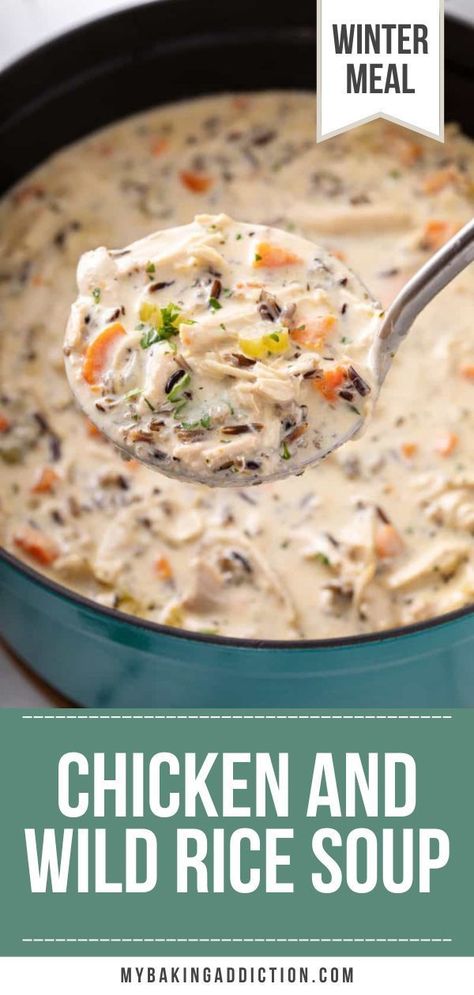 Instant Pot Wild Rice Soup, Instant Pot Wild Rice, Creamy Turkey Soup, Turkey Wild Rice Soup, Turkey Rice Soup, Simply Happy Foodie, Chicken And Wild Rice Soup, Wild Rice Soup Recipes, Chicken Wild Rice