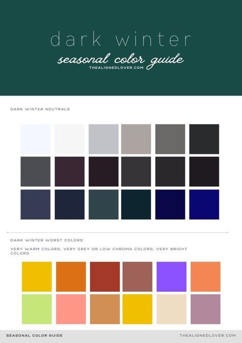 Color Analysis Deep Winter, Winter Seasonal Color Palette, Burnished Winter, Dark Winter Color Palette, Winter Skin Tone, Winter Colour Palette, Deep Winter Palette, Dark Deep Winter, Seasonal Color Palette