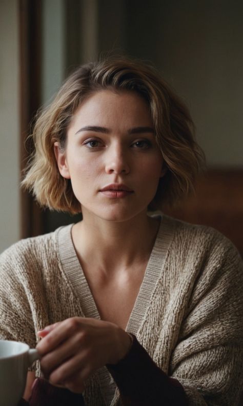 Embrace versatility in 2024 with these 15 short wavy bob haircuts, perfect for women who enjoy effortlessly changing their style. #hairstyle #shorthair Scarjo Short Hair, Short Haircut Wavy Hair For Women, Short Bushy Hair, Bob For Thick Straight Hair, Baroque Bob Hair 2024, Short Hair Mom Style, Short Haircut Unstyled, Short Hairstyle Women Bob Cut, Bob Haircuts For Thick Wavy Hair