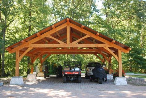 Brick Forge, Carport Addition, Wooden Carports, Rv Carports, Carport With Storage, Craftsman Garage, Carport Kits, Carport Plans, Car Port