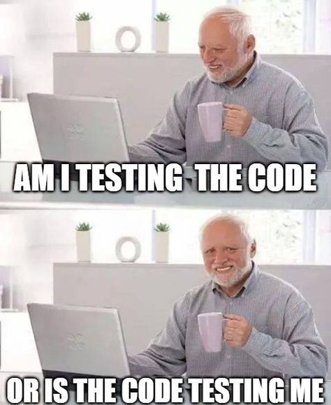 Coding Am I Testing The Code Or Is The Code Testing Me. Programming Meme #coding #programming #code #coding #developer #meme #programmer #python #sql #ai #artificialintelligence #ml #machinelearning #software #tech #science #engineering Software Qa Meme, Coding Programming Memes, Computer Science Meme, Coding Jokes, Coders Humor, Programmer Girl, Coding Memes, Programming Jokes, Developer Humor