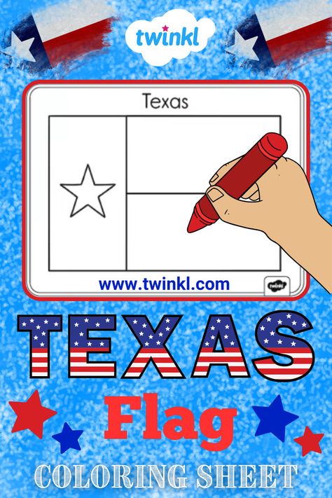 Texas Flag Coloring Sheet Texas Activities, Star Flag, Flag Coloring Pages, Texas Flag, Texas Flags, Activity For Kids, Lone Star, In The Classroom, Coloring Sheets