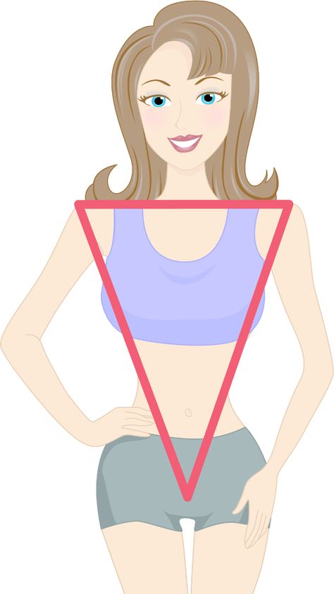 If your body resembles an inverted-triangle it means you have broad shoulders, narrow hips, an undefined waist and a large bust in proportion to the rest of your body. You kind of always look like ... Broad Shoulders Narrow Hips, Larger Bust Outfits, Inverted Triangle Body Type, Dresses For Broad Shoulders, Inverted Triangle Body Shape Outfits, Inverted Triangle Fashion, Triangle Body Shape Outfits, Inverted Triangle Outfits, Dress Body Type